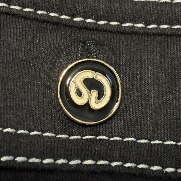 ST. JOHN JACKET EXCELLENT CONDITION BLACK/DARK NAVY WHITE TRIM - Picture 4 of 7